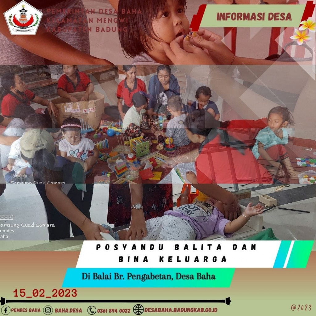 Posyandu Balita dan Bina Keluarga di Br. Pengabetan, Desa Baha Bulan Pebruari